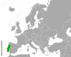 Karte von Portugal in Europa