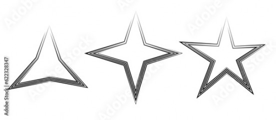 Abstract background with dynamic black lines in star shape.