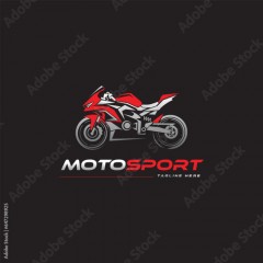 Motor sport logo template, vector illustration