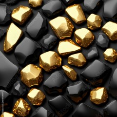 Czarne i złote kamienie tło