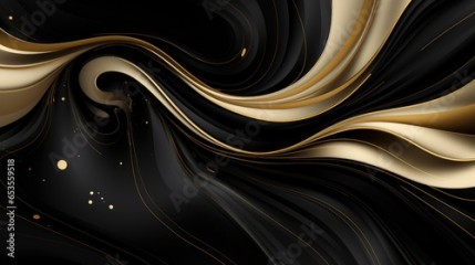black white gold Background, Generative Ai