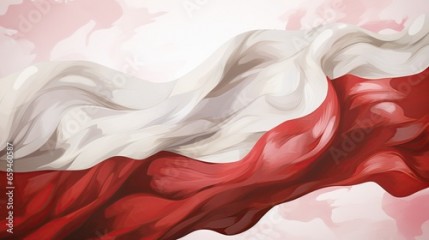 Illustration flag of Poland on a pastel surface