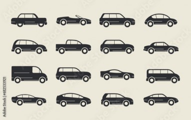 many cars Icons Vector Pro Vector
