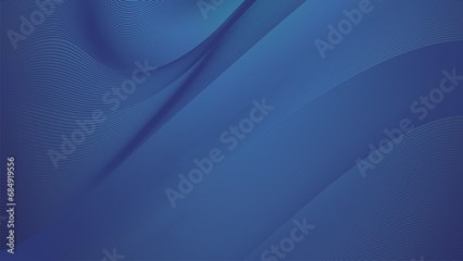 Modern wave curve abstract presentation background. Blue abstract background design with wavy line. Premium stripe texture for banner, business backdrop. Navy Blue vector template.