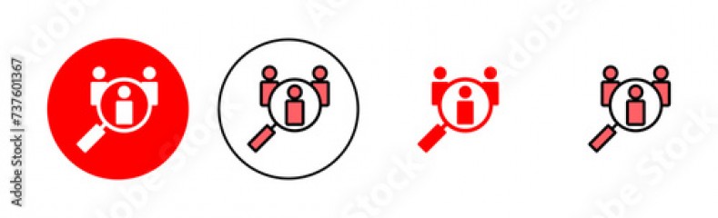 Hiring icon set illustration. Search job vacancy sign and symbol. Human resources concept. Recruitment