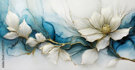 Abstrait fleurs. Fond floral. Papier peint à fleurs blanches. Motif floral