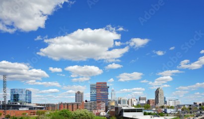 View of Raleigh city skyline looking East