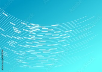 Abstract blue white geometric curved stripes and lines tech background. Vector minimal design
