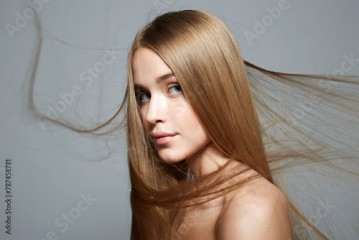 beautiful blond hair woman. beauty portrait of pretty girl