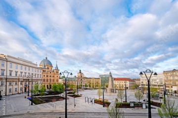  The city of Łódź - view of Freedom Square.